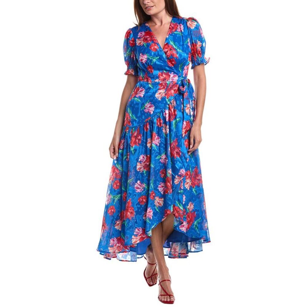 Hutch Womens  Pearl Wrap Maxi Dress, Blue